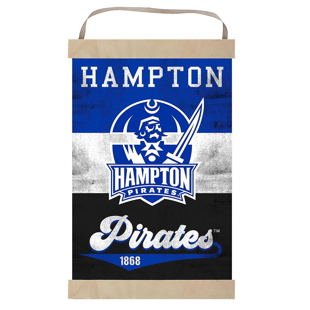 Hampton Pirates Retro Logo Banner Sign