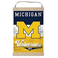 Michigan Wolverines Retro Logo Banner Sign