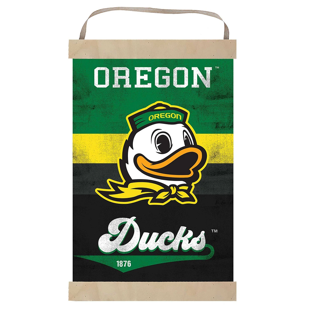 Oregon Ducks Retro Logo Banner Sign