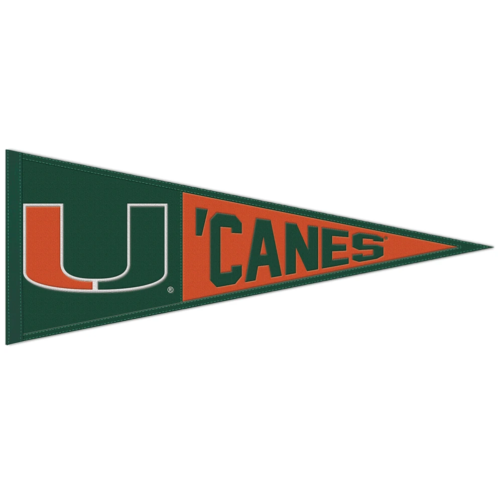 WinCraft Miami Hurricanes 13" x 32" Slogan Pennant