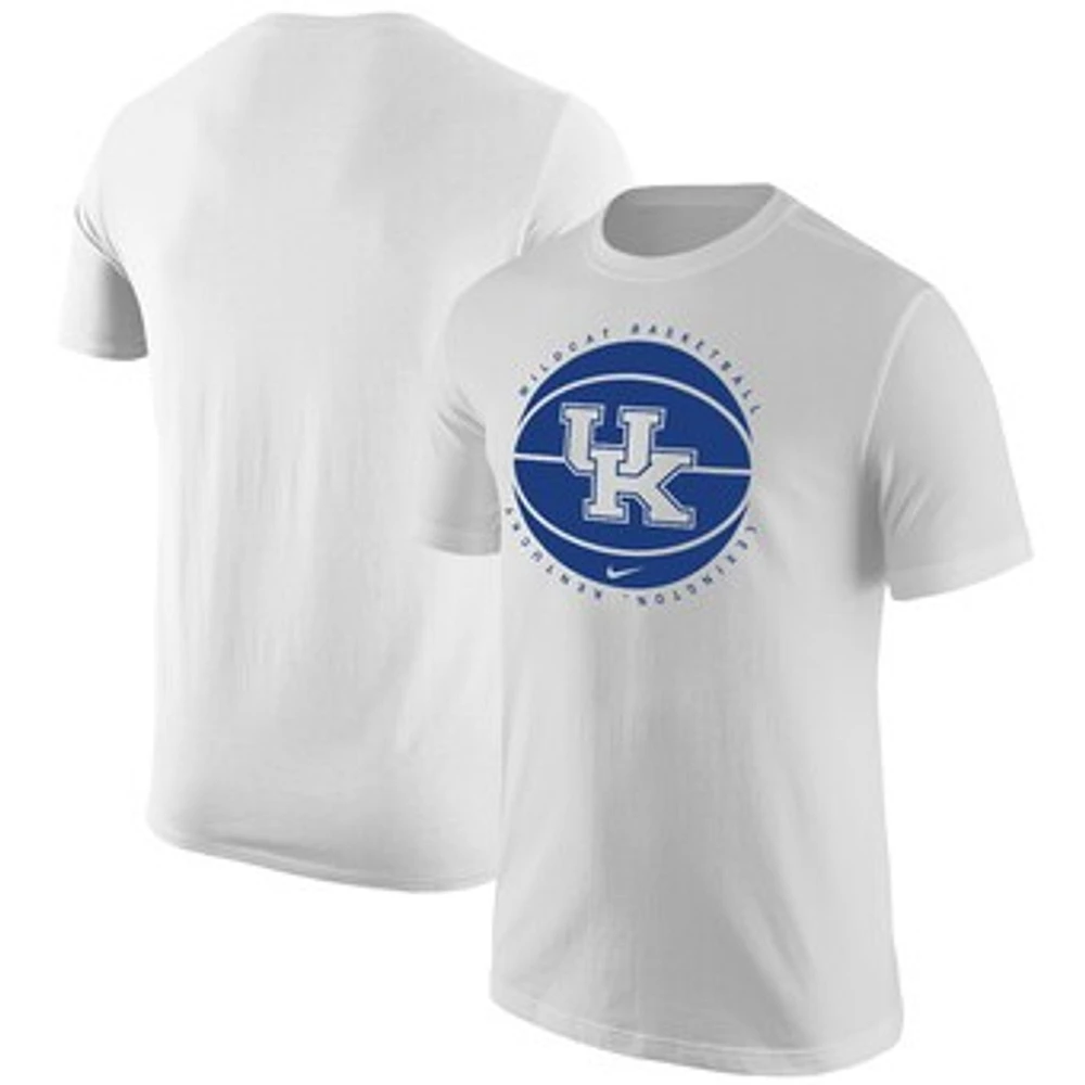 Men's Nike White Kentucky Wildcats Basketball Logo T-Shirt