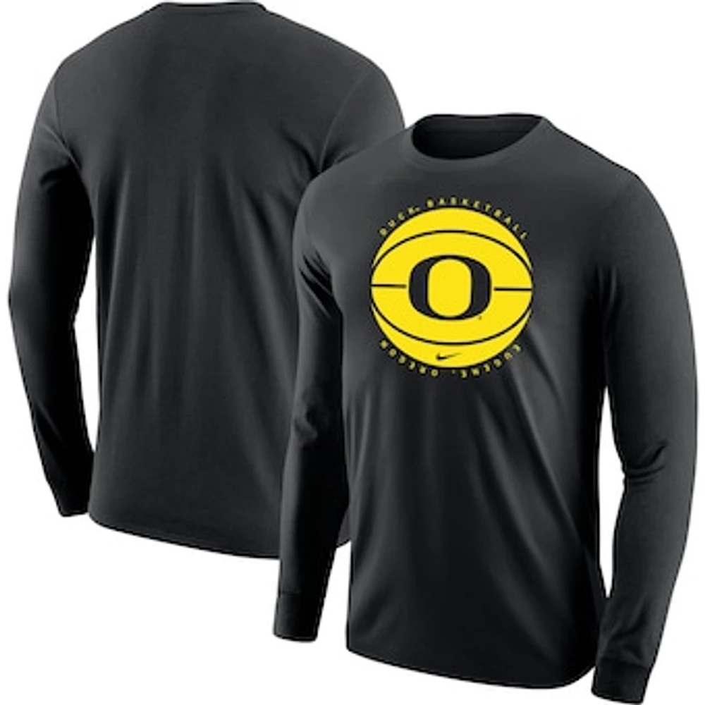 Men's Nike Black Oregon Ducks Basketball Long Sleeve T-Shirt