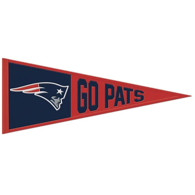 WinCraft New England Patriots 13'' x 32'' Slogan - Pennant