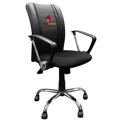 Black Heat Check Gaming Curve Task Chair