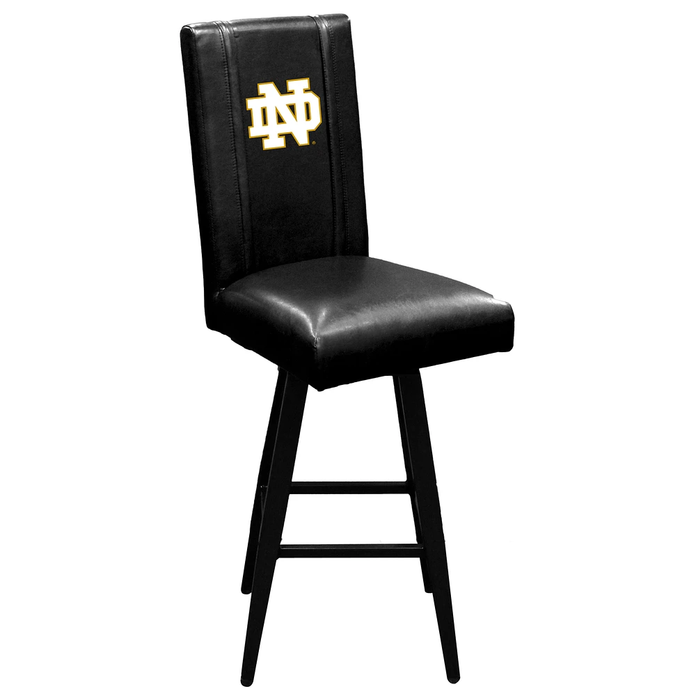 Black Notre Dame Fighting Irish Logo Swivel Bar Stool 2000
