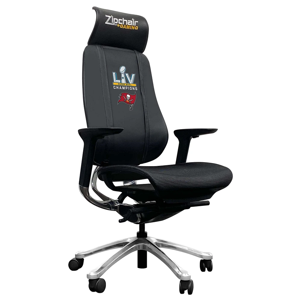 Black Tampa Bay Buccaneers Super Bowl LV Champions Logo PhantomX Gaming Chair