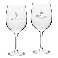Winona State Warriors 19oz. 2-Piece Traditional Robusto Red Wine Table Glass Set