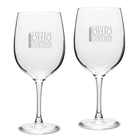 Central Ohio Technical College 19oz. 2-Piece Traditional Robusto Red Wine Table Glass Set