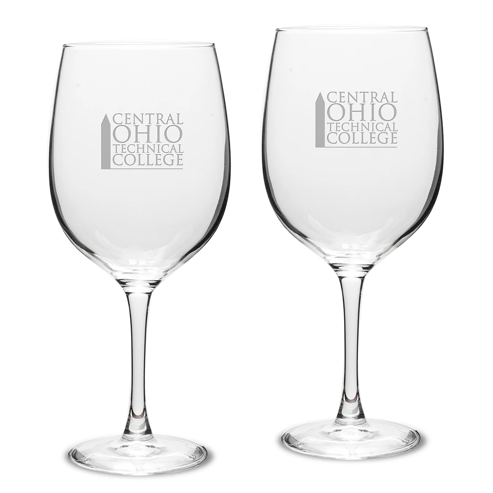Central Ohio Technical College 19oz. 2-Piece Traditional Robusto Red Wine Table Glass Set