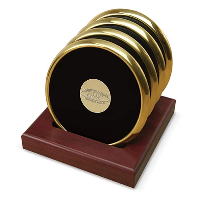 Gold Golden West College 4-Piece Coaster Set
