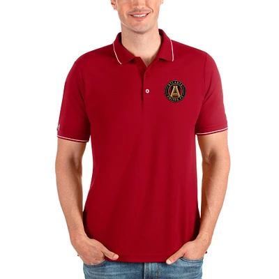 Men's Antigua Red Atlanta United FC  Solid Pique Polo