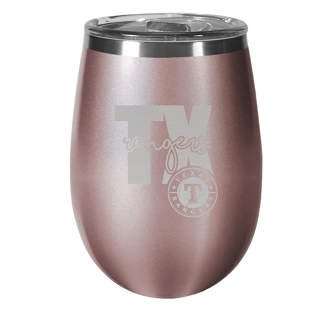 Texas Rangers 10oz. Rose Gold Wine Tumbler
