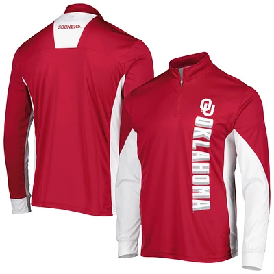 Men's Colosseum Crimson Oklahoma Sooners Bart Quarter-Zip Windshirt