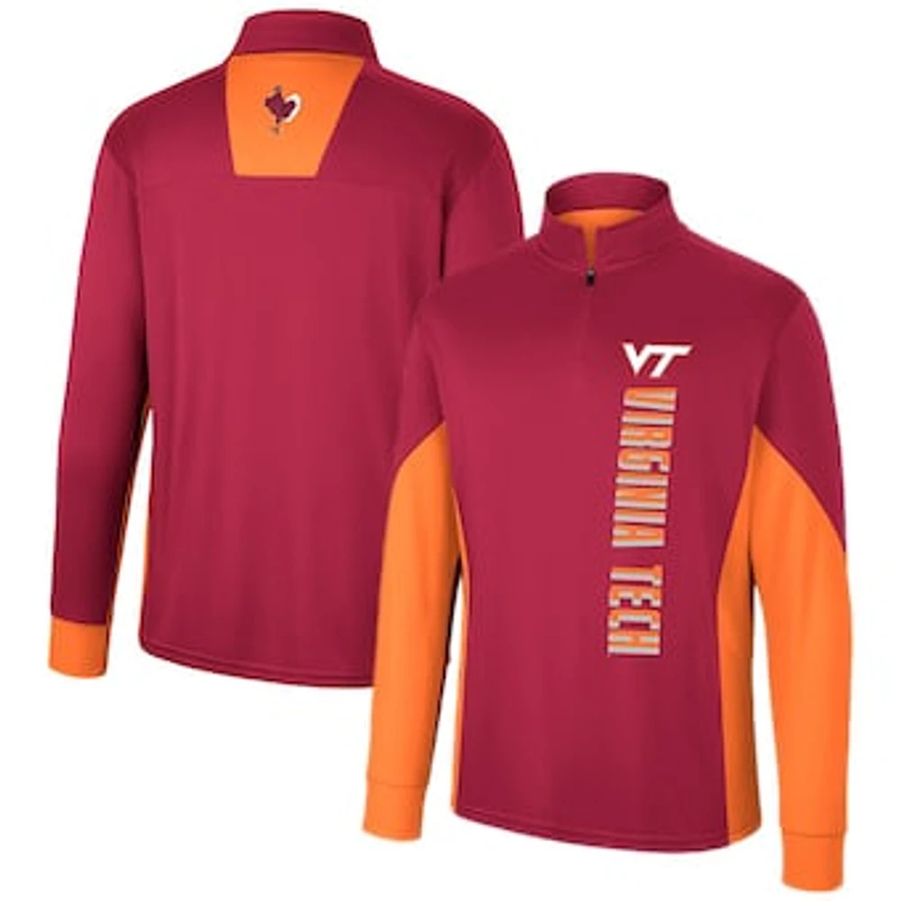 Men's Colosseum Maroon Virginia Tech Hokies Bart Quarter-Zip Windshirt