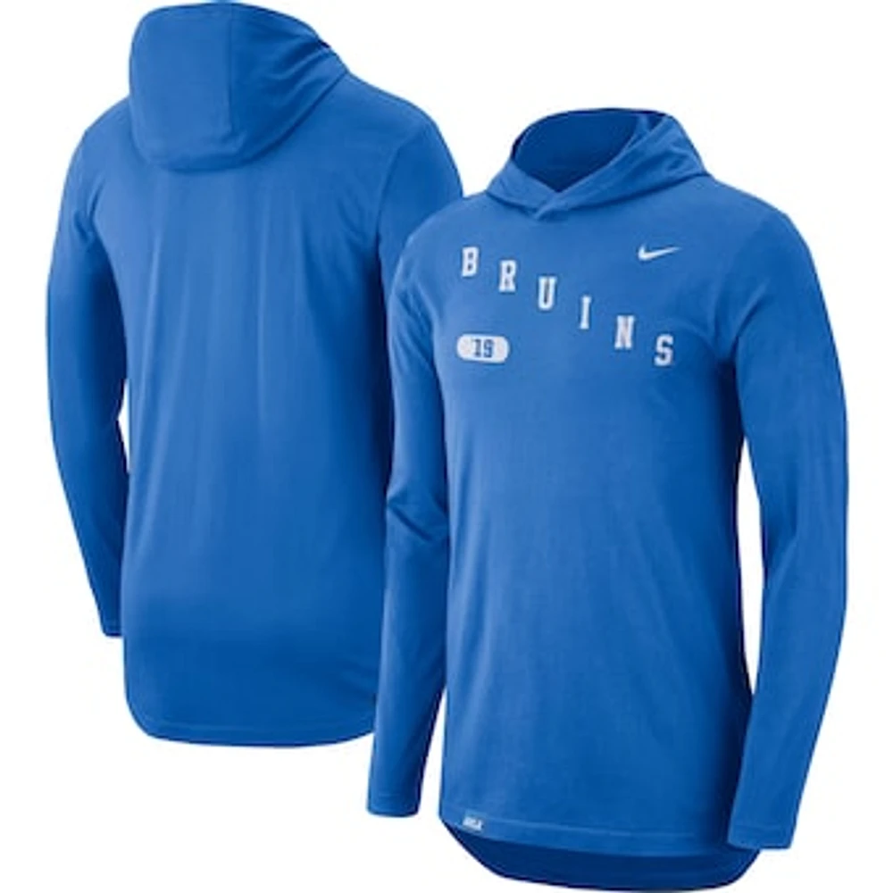 Men's Nike Blue UCLA Bruins Team Performance Long Sleeve Hoodie T-Shirt