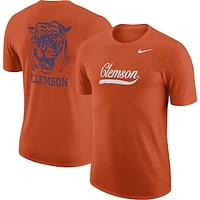 Men's Nike Orange Clemson Tigers Distressed Print Cotton Vault T-Shirt