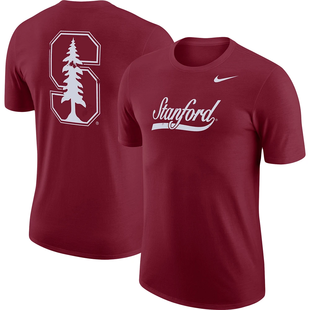 Men's Nike Cardinal Stanford Cardinal Distressed Print Cotton Vault T-Shirt