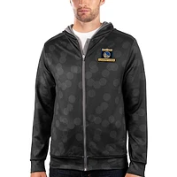 Men's Antigua Black Golden State Warriors 2022 NBA Finals Champions Phantom Full-Zip Hoodie