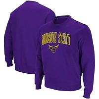 Men's Colosseum Purple Minnesota State University Mankato Arch & Logo Pullover Sweatshirt