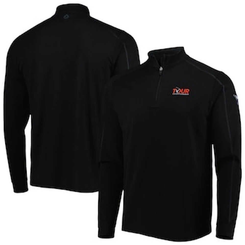 Men's tasc Performance Black TOUR Championship Carrollton Raglan Quarter-Zip Jacket