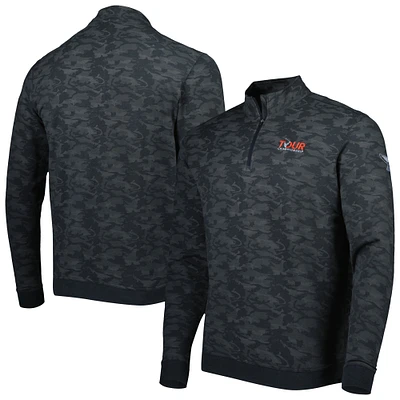 Men's tasc Performance Black/Camo TOUR Championship Cloud Quarter-Zip Jacket