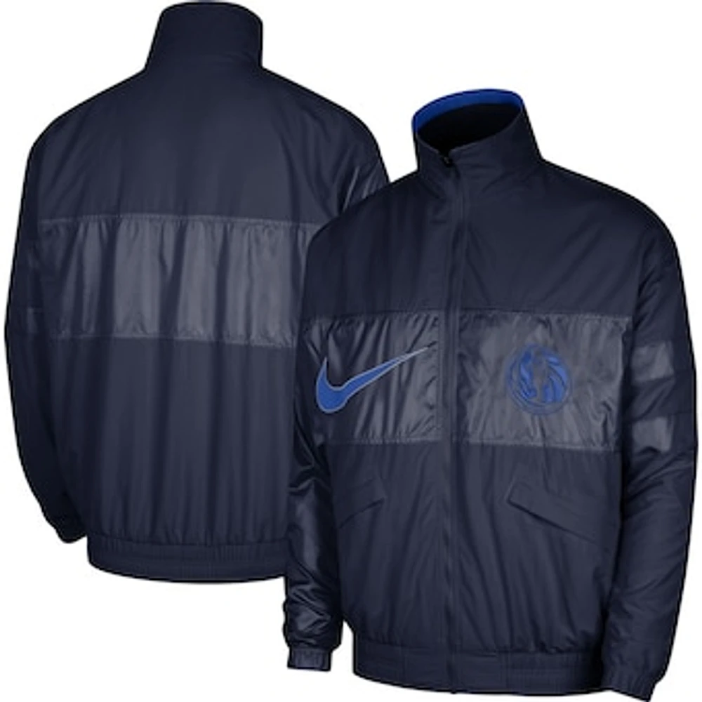 Men's Nike Navy Dallas Mavericks Courtside Versus Capsule Full-Zip Jacket