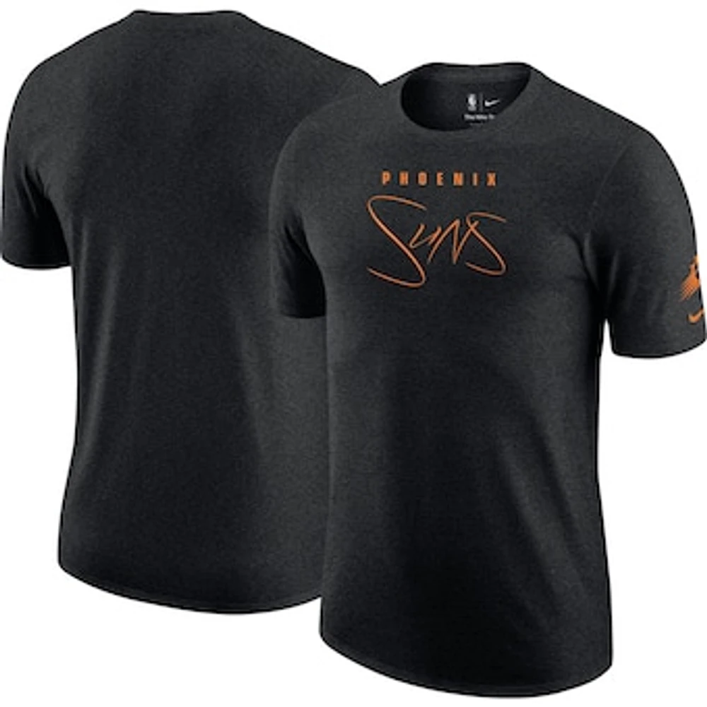 Men's Nike Heather Black Phoenix Suns Courtside Versus Flight Max90 T-Shirt