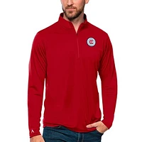 Men's Antigua Red Chicago Fire Tribute Quarter-Zip Pullover Top