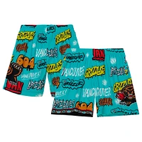 Men's Mitchell & Ness Turquoise Vancouver Grizzlies Hardwood Classics Slap Sticker Swingman - Shorts