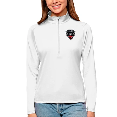 Women's Antigua D.C. United Tribute Quarter-Zip Pullover Top
