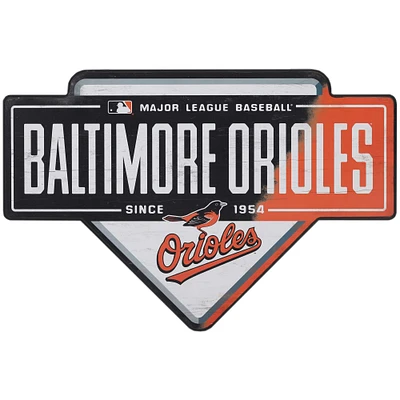 Baltimore Orioles 13.3'' x 20'' Base Wood Sign