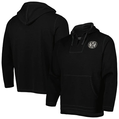 Men's Black Atlanta United FC Baja Fleece V-Neck Pullover Hoodie