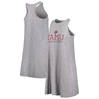 Women's Heather Gray Texas A&M Aggies Coastal Racerback Tank Dress