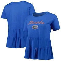 Women's Royal Florida Gators Willow Ruffle-Bottom T-Shirt
