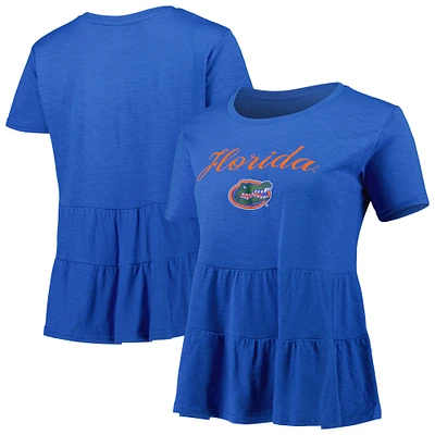 Women's Royal Florida Gators Willow Ruffle-Bottom T-Shirt