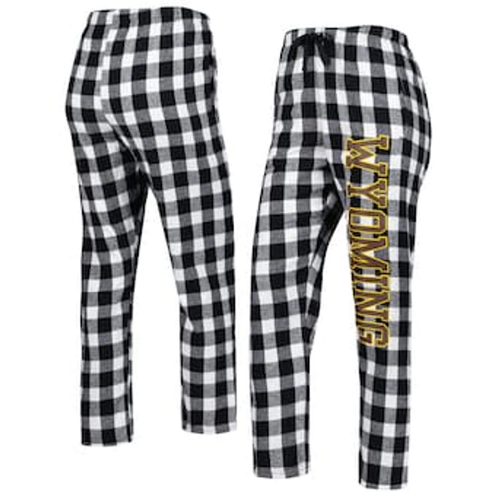 Women's Black/White Wyoming Cowboys Haley Flannel Sleep Pants