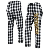 Women's Black/White Wyoming Cowboys Haley Flannel Sleep Pants