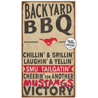 Brown SMU Mustangs 11'' x 20'' Indoor/Outdoor BBQ Sign
