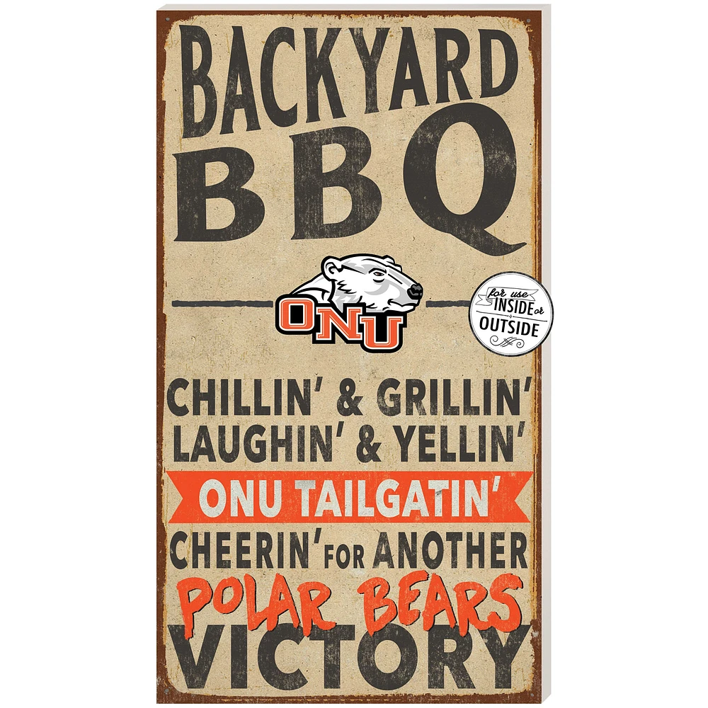 Brown Ohio Northern Polar Bears 11'' x 20'' Indoor/Outdoor BBQ Sign