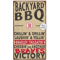Brown Bradley Braves 11'' x 20'' Indoor/Outdoor BBQ Sign