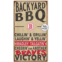 Brown Bradley Braves 11'' x 20'' Indoor/Outdoor BBQ Sign