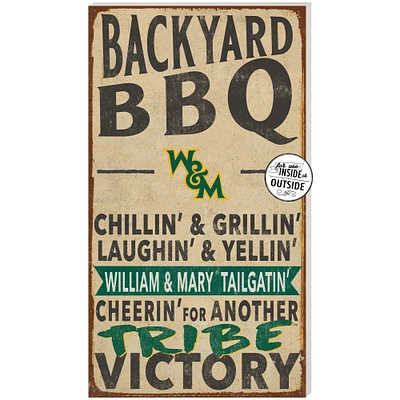 Brown William & Mary Tribe 11'' x 20'' Indoor/Outdoor BBQ Sign