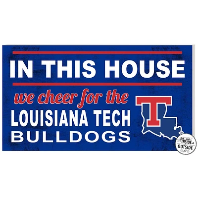 Blue Louisiana Tech Bulldogs 11'' x 20'' Indoor/Outdoor In This House Sign