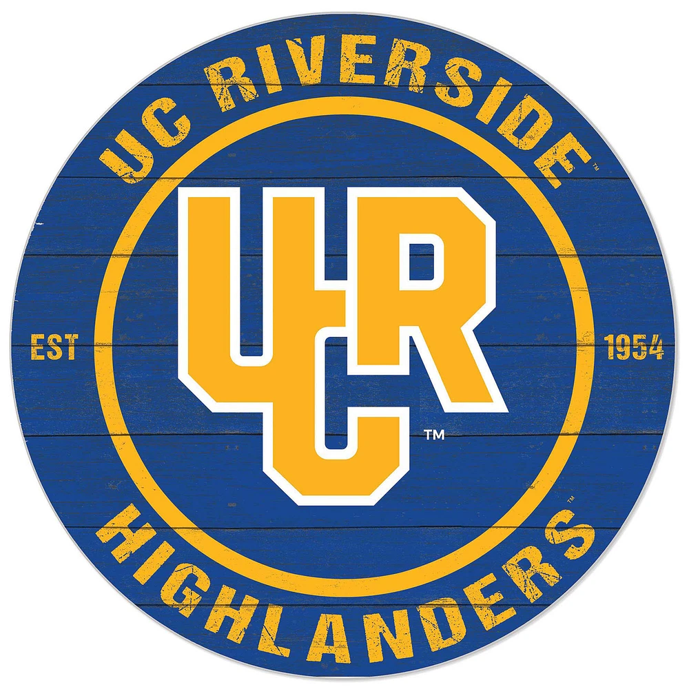 Blue UC Riverside Highlanders 20'' x 20'' Indoor/Outdoor Circle Sign