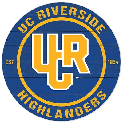 Blue UC Riverside Highlanders 20'' x 20'' Indoor/Outdoor Circle Sign