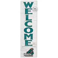 White Coastal Carolina Chanticleers 10'' x 35'' Indoor/Outdoor Welcome Sign