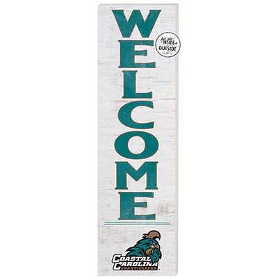 White Coastal Carolina Chanticleers 10'' x 35'' Indoor/Outdoor Welcome Sign