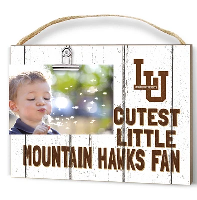 White Lehigh Mountain Hawks 8'' x 10'' Cutest Little Weathered Logo Clip Photo Frame
