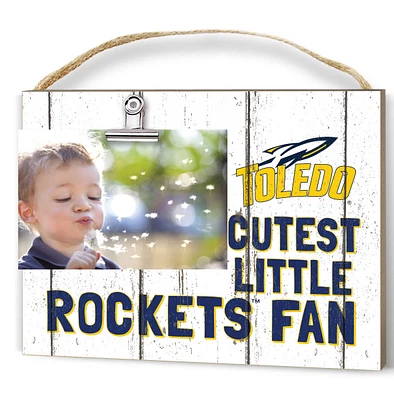 White Toledo Rockets 8'' x 10'' Cutest Little Weathered Logo Clip Photo Frame