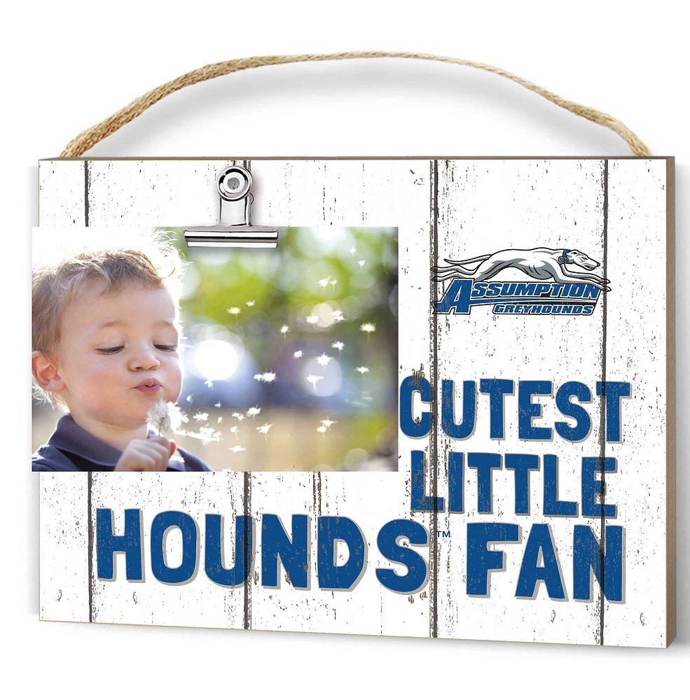 White Assumption Greyhounds 8'' x 10'' Cutest Little Weathered Logo Clip Photo Frame